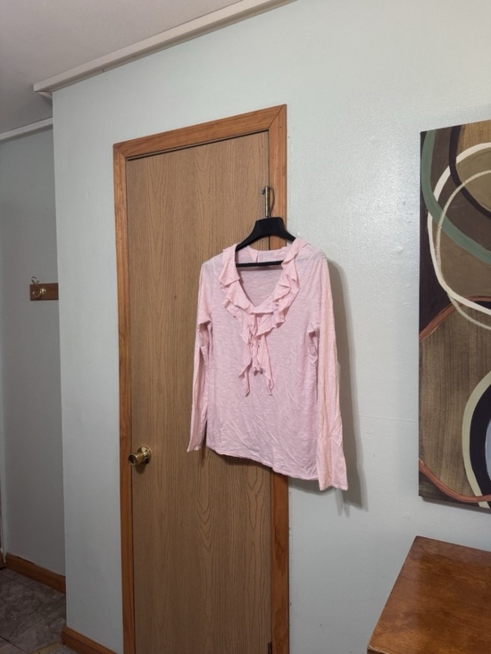 Polo Jeans Company by Ralph Lauren Large Solid Pink Long Sleeve 100% Cotton Top
